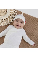 Magnetic Me Magnetic Me- Cream Pin Dot Modal Gown & Hat NB-3M Set