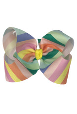 One Stop Bow Shop One Stop - Sherbert Stripe Jumbo Bow