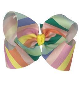 One Stop Bow Shop One Stop - Sherbert Stripe Jumbo Bow