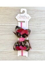 Beyond Creations Beyond Creations- 4.5" Hot Pink/Camo Knot Bow on Thin Headband
