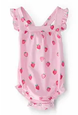 Mila & Rose Mila & Rose- Sweet Strawberries Cross Back Romper