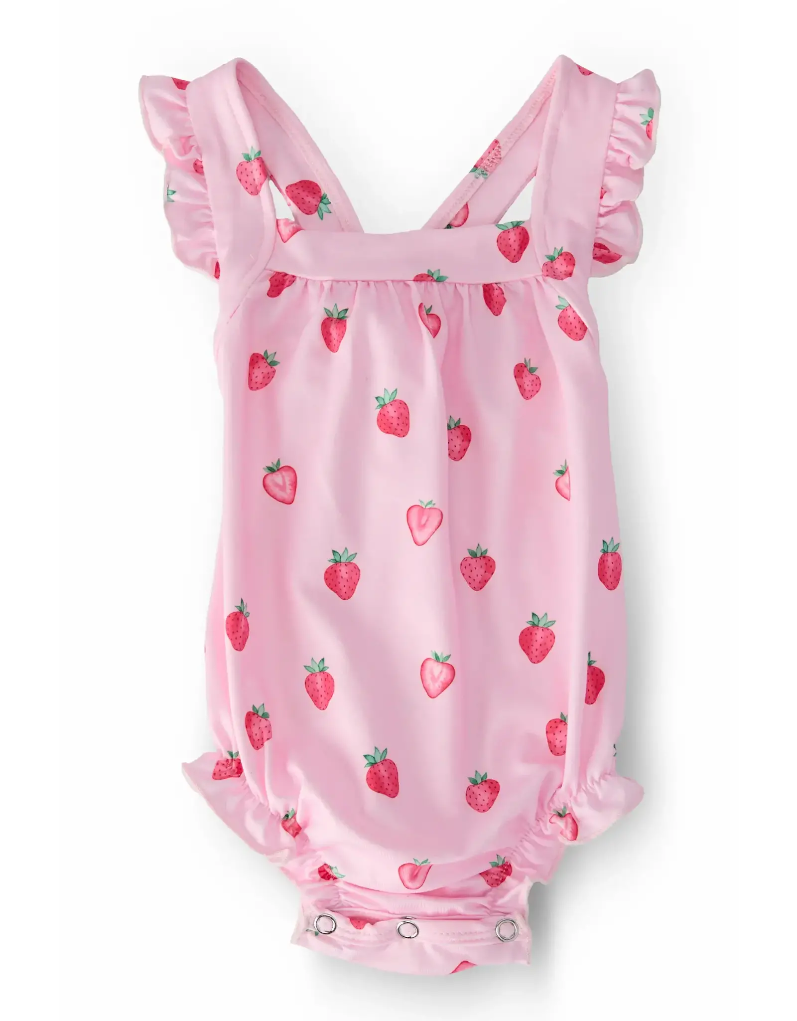 Mila & Rose Mila & Rose- Sweet Strawberries Cross Back Romper
