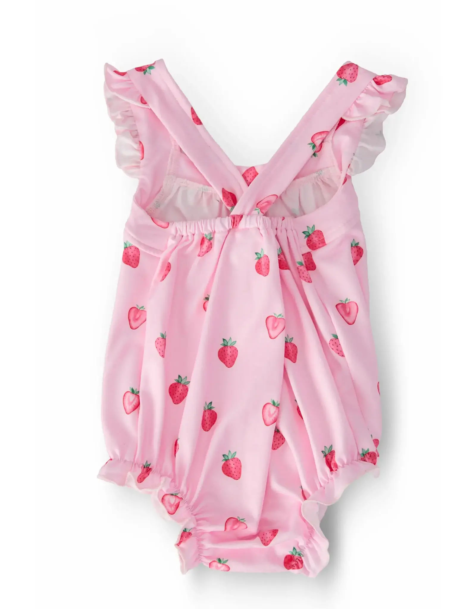 Mila & Rose Mila & Rose- Sweet Strawberries Cross Back Romper