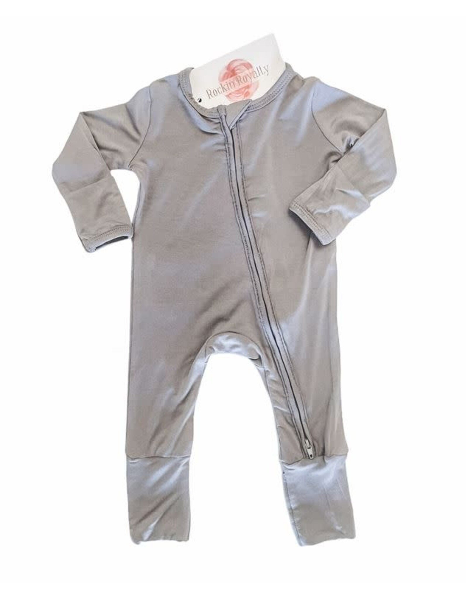 Rockin' Royalty Baby Rockin Royalty Baby- Stone Grey Footie