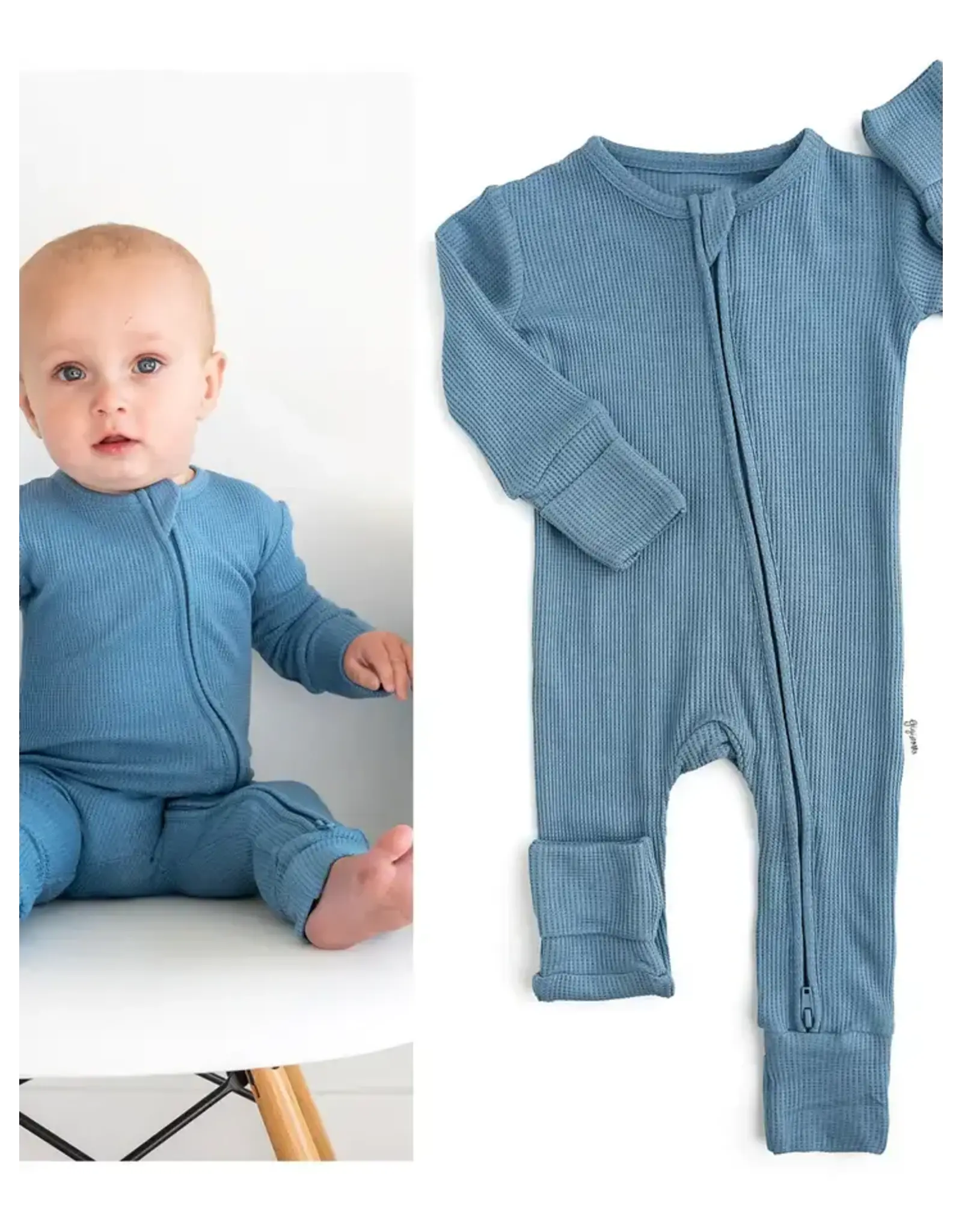 Gigi & Max Gigi & Max- Slate Waffle Zip Bamboo
