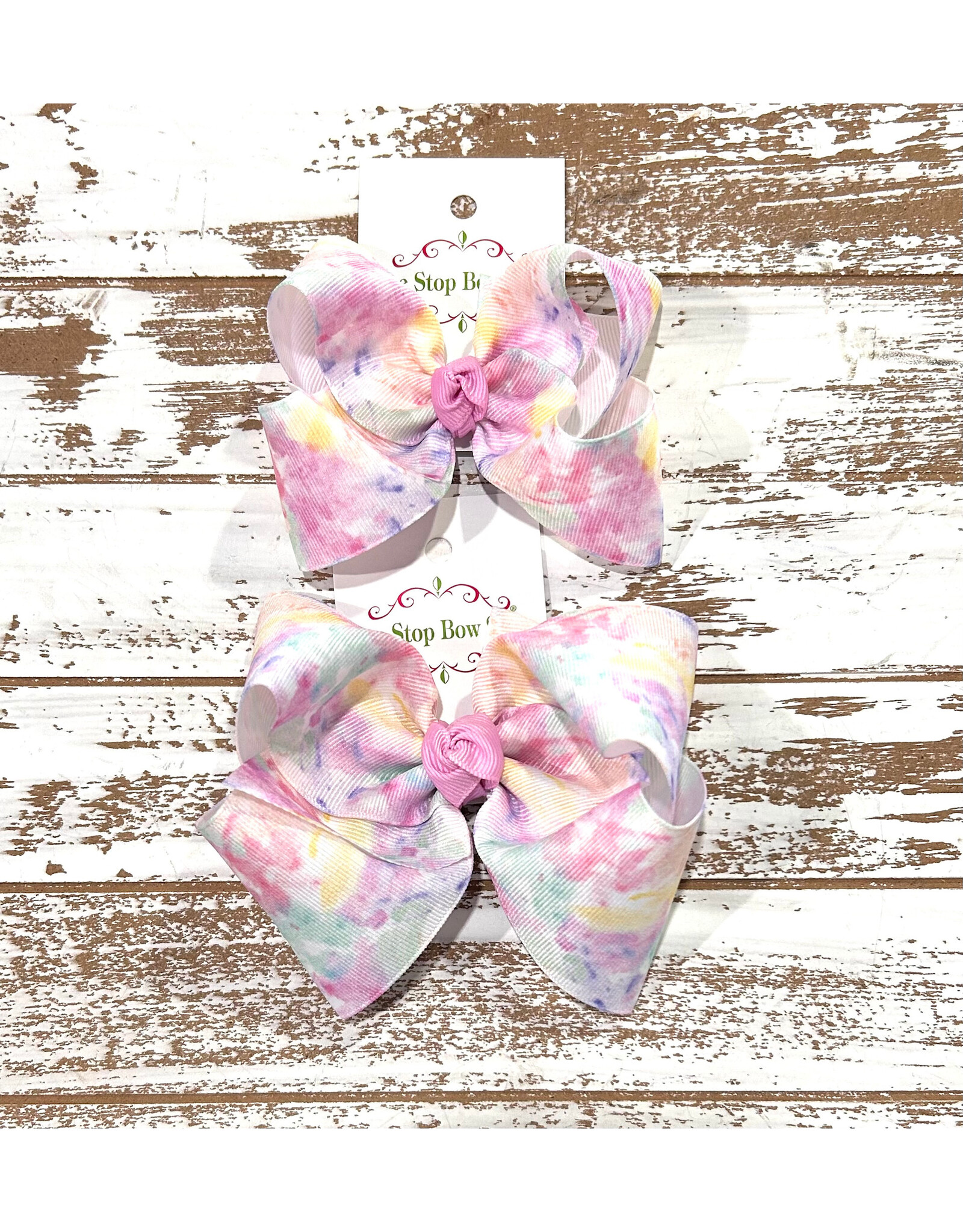 One Stop Bow Shop One Stop - Watercolor Tye Die Bow