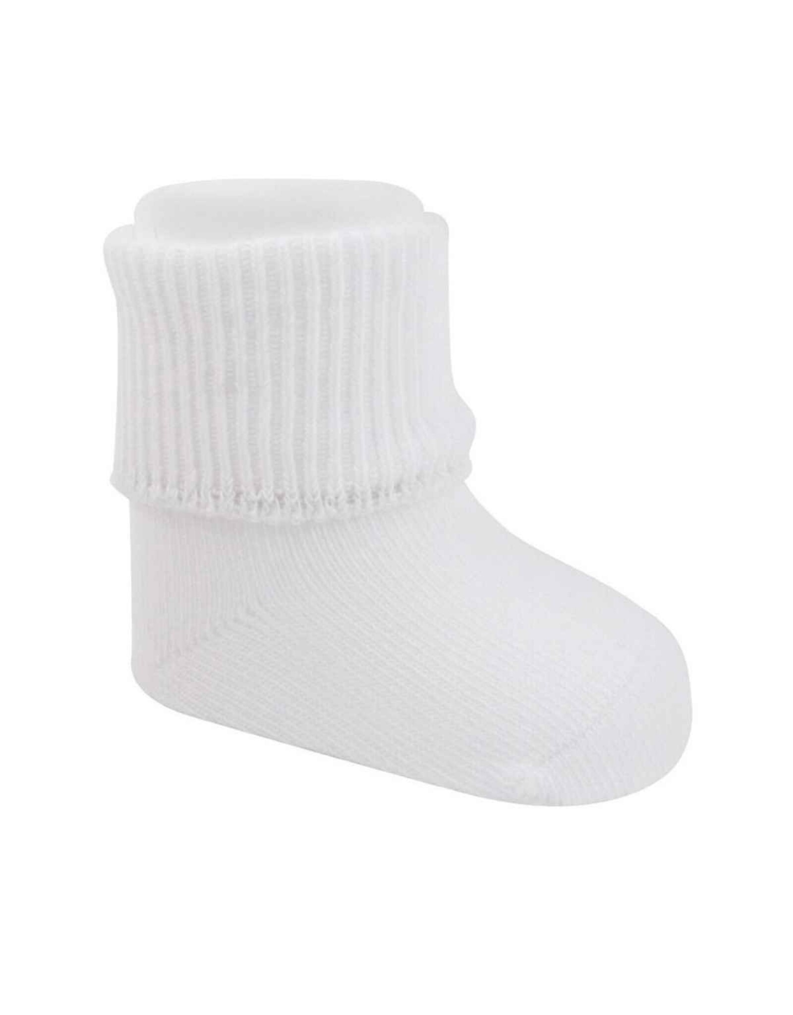 Baby Deer- Logan White Cuff Socks