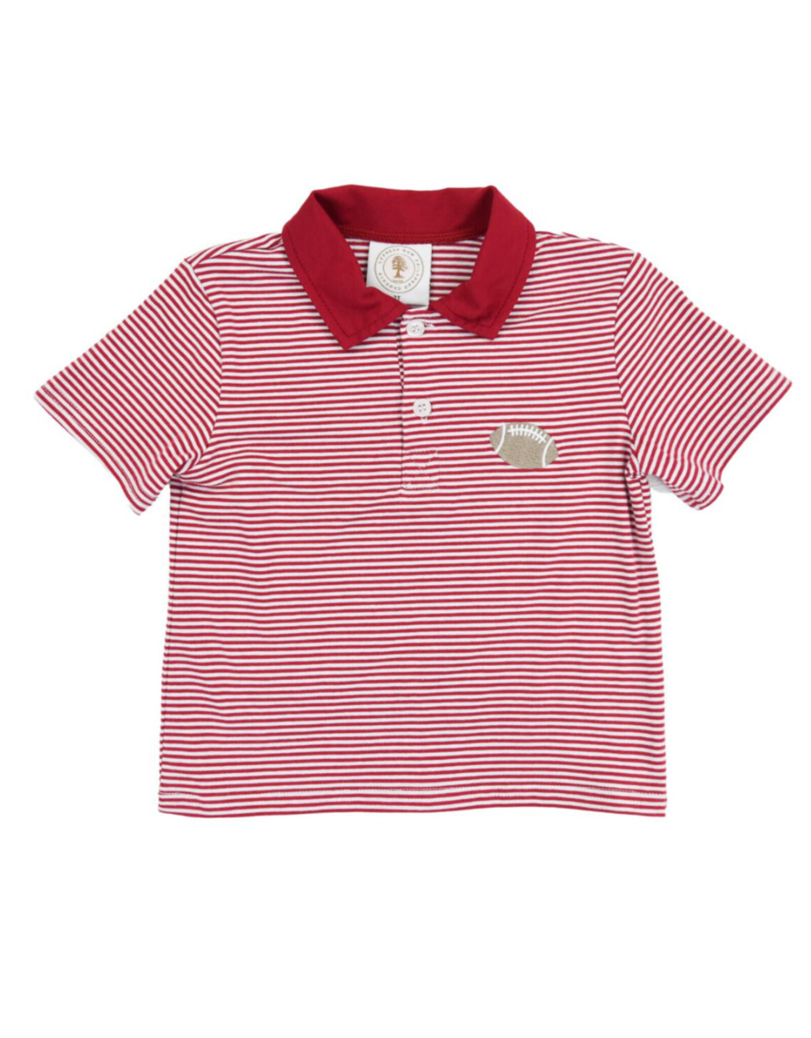 Cypress Row Cypress Row- Dark Red Stripe Tailgate Polo