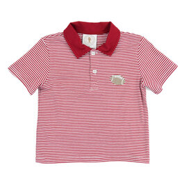 Cypress Row Cypress Row- Dark Red Stripe Tailgate Polo