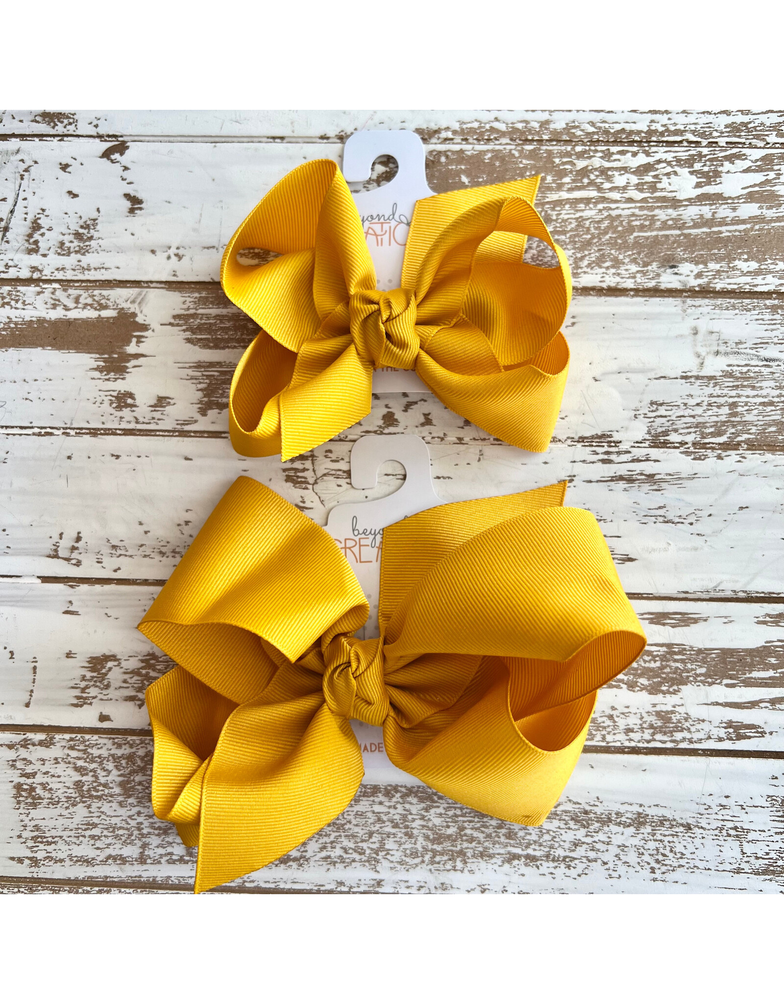 Beyond Creations Beyond Creations- Old Gold Grosgrain Knot Bow