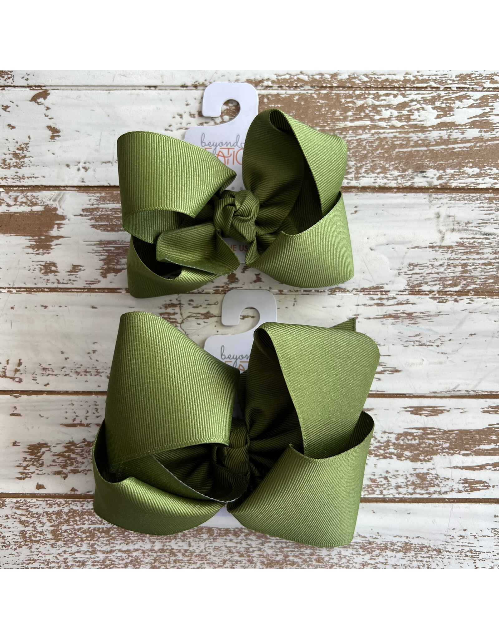 Beyond Creations Beyond Creations- Moss Grosgrain Knot Bow