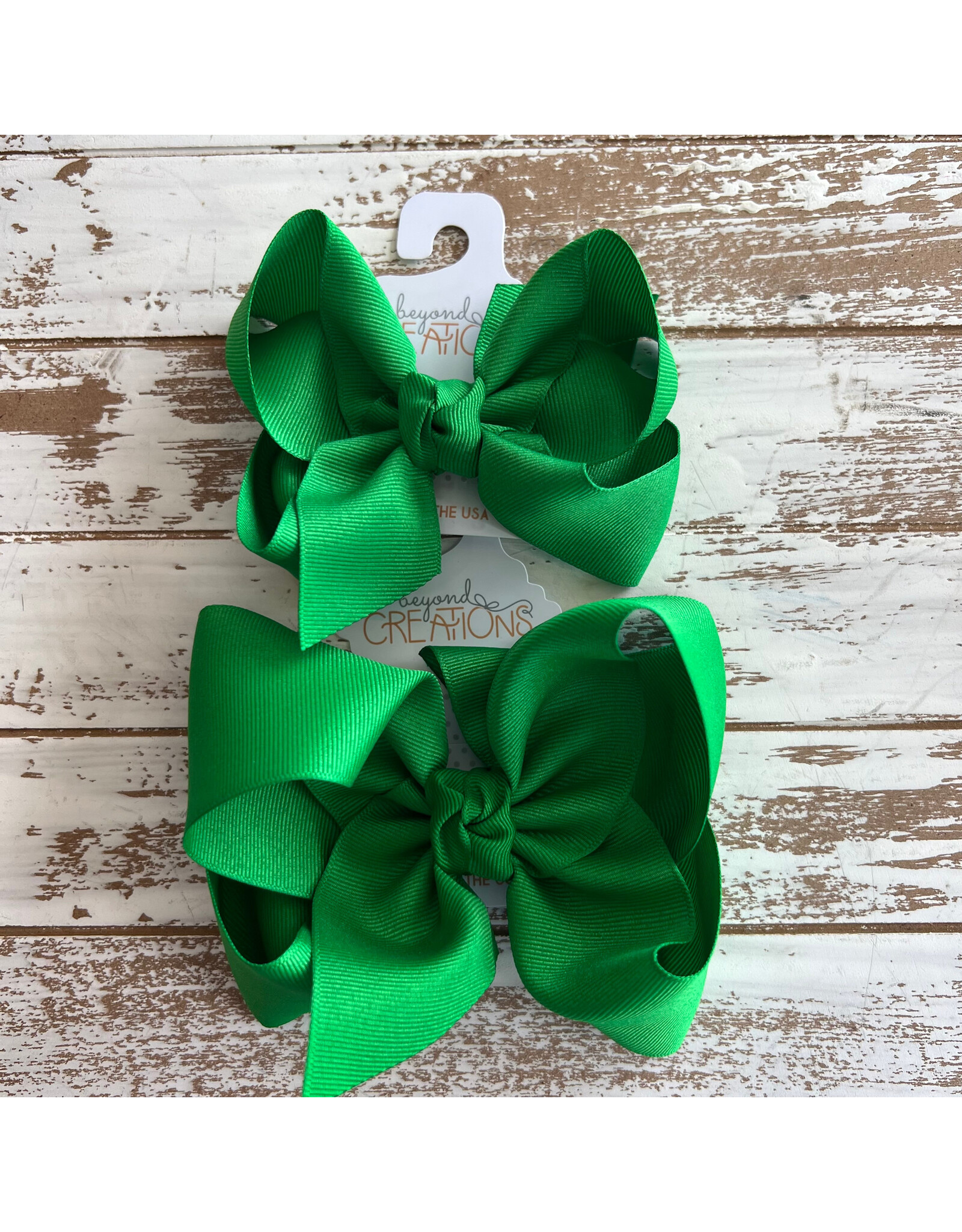 Beyond Creations Beyond Creations- Emerald Grosgrain Knot Bow
