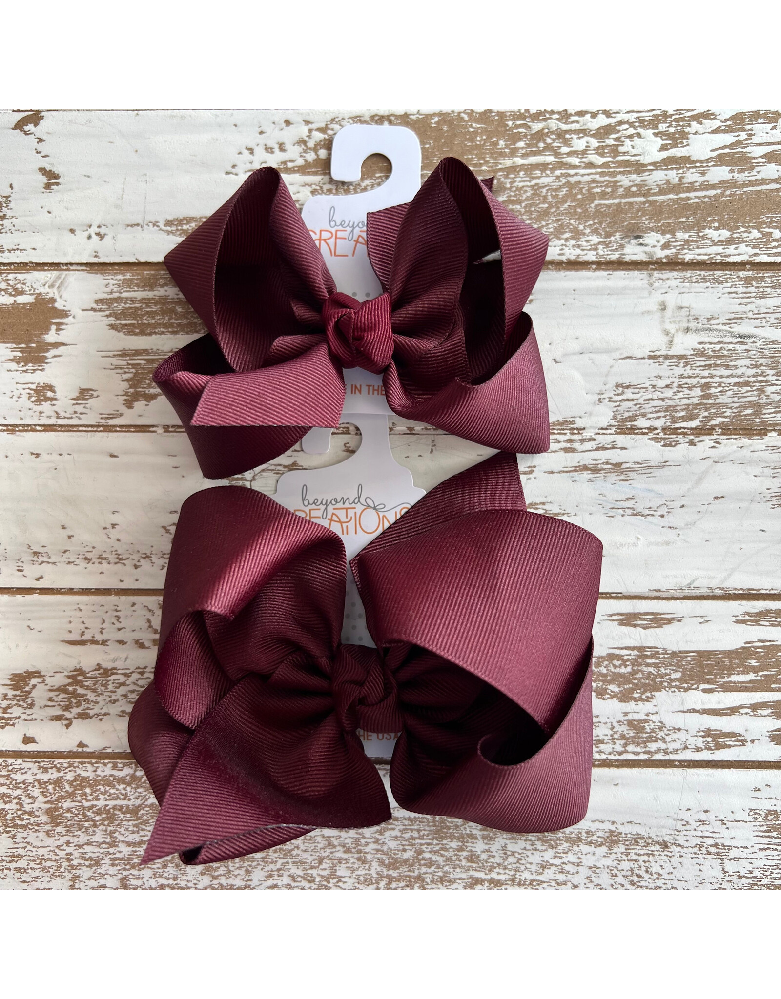 Beyond Creations Beyond Creations- Burgundy Grosgrain Knot Bow