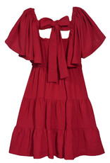 Bonnie  Jean Bonnie Jean- Red Smocked Tiered Dress