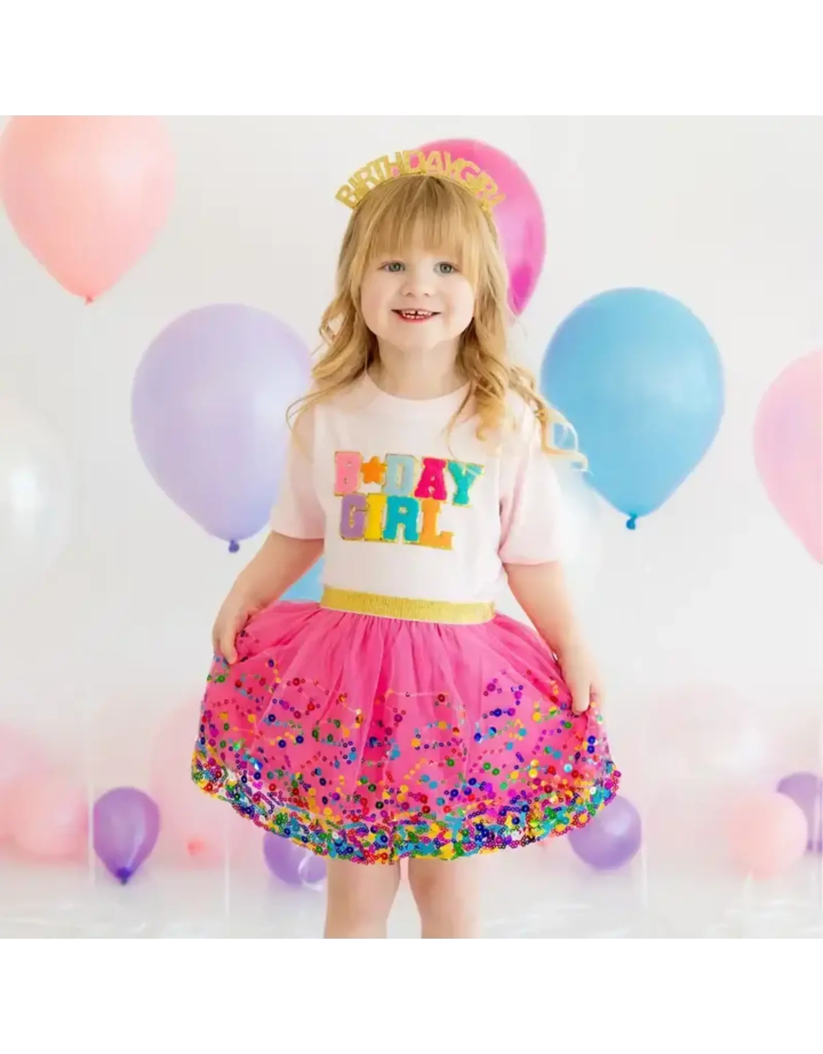 Sweet Wink Sweet Wink- BDAY Girl Patch S/S Ballet Pink TShirt