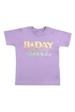 Sweet Wink- Pastel Rainbow BDay Girl Patch TShirt: Lav
