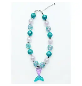 Sparkle Sisters Sparkle Sisters- Mermaid Tail Necklace Turquoise