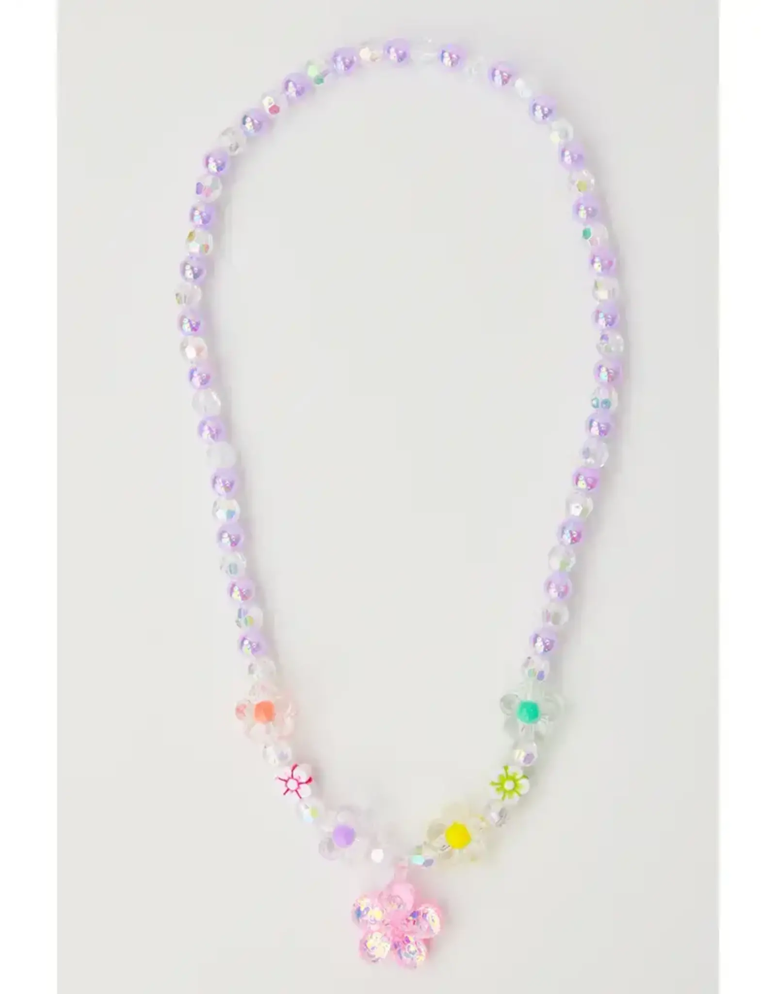 Sparkle Sisters Sparkle Sisters- Clear Purple Flower Necklace