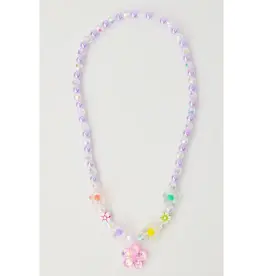 Sparkle Sisters Sparkle Sisters- Clear Purple Flower Necklace