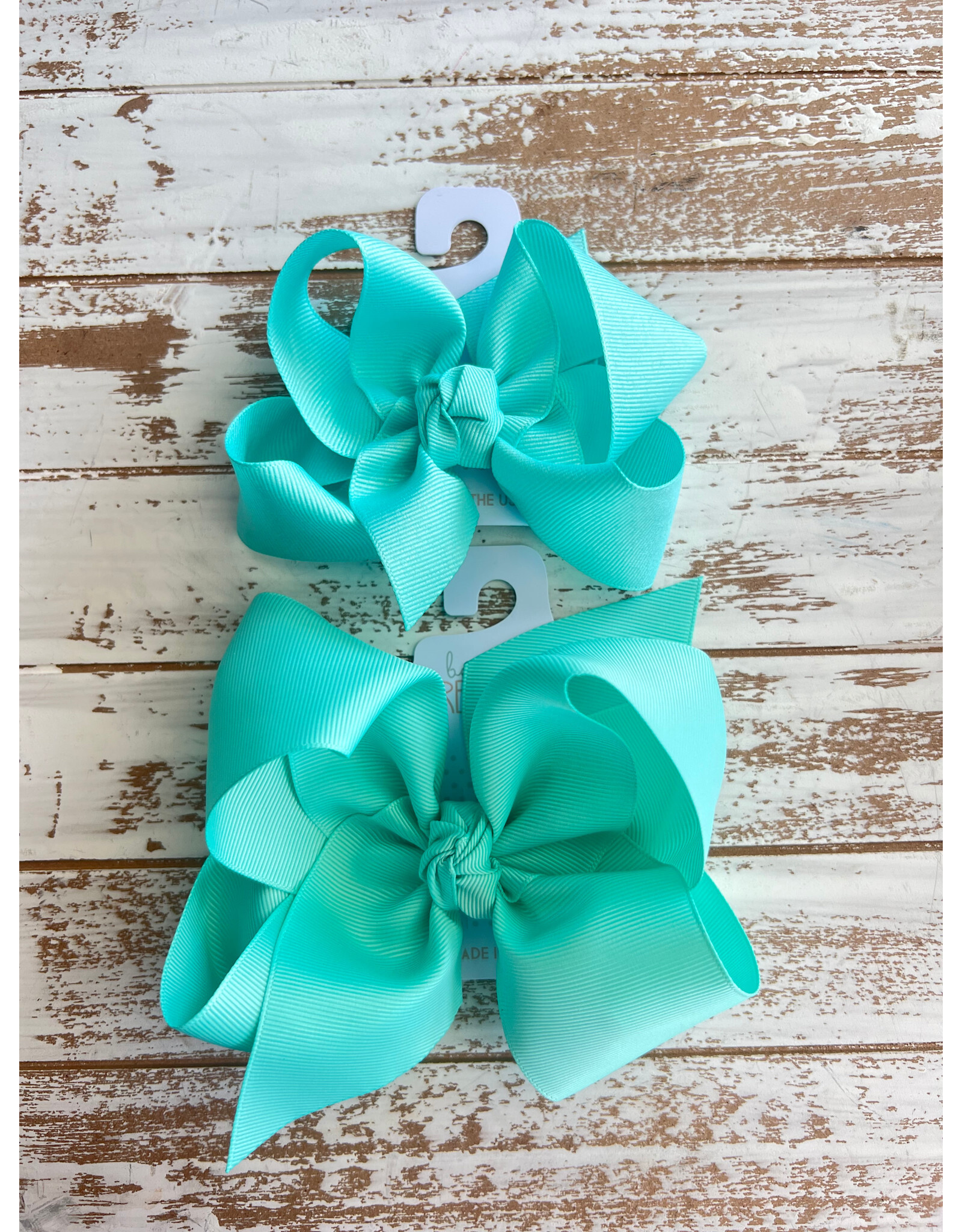 Beyond Creations Beyond Creations- Aquamarine Grosgrain Knot Bow