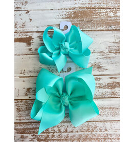 Beyond Creations Beyond Creations- Aquamarine Grosgrain Knot Bow