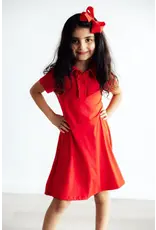 Mila & Rose Mila & Rose- Red S/S Polo Dress