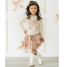 Sweet Wink- Gingham Printed Tulle Tiered Tutu