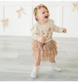 Sweet Wink- Cowgirl Cutie L/S Natural Romper