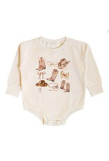 Sweet Wink- Cowgirl Cutie L/S Natural Romper