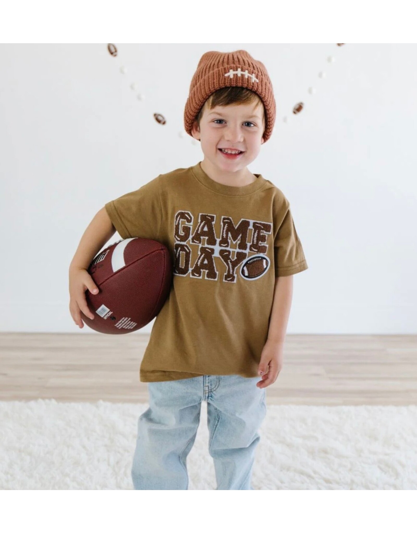 Sweet Wink Sweet Wink- GAMEDAY Patch S/S Mocha TShirt