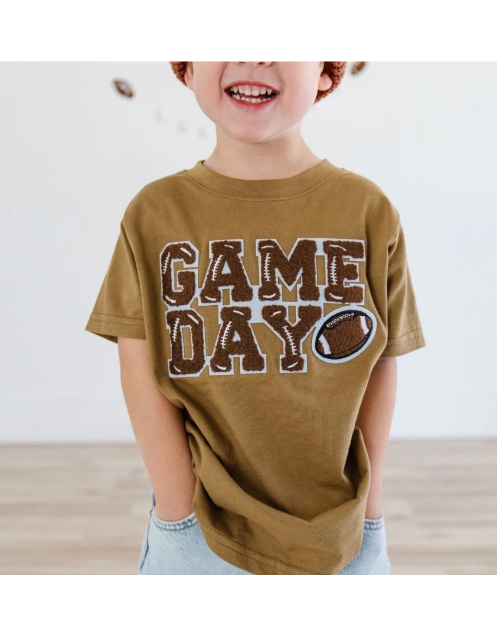 Sweet Wink Sweet Wink- GAMEDAY Patch S/S Mocha TShirt
