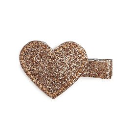 Sweet Wink- Bronze Glitter Heart Clip