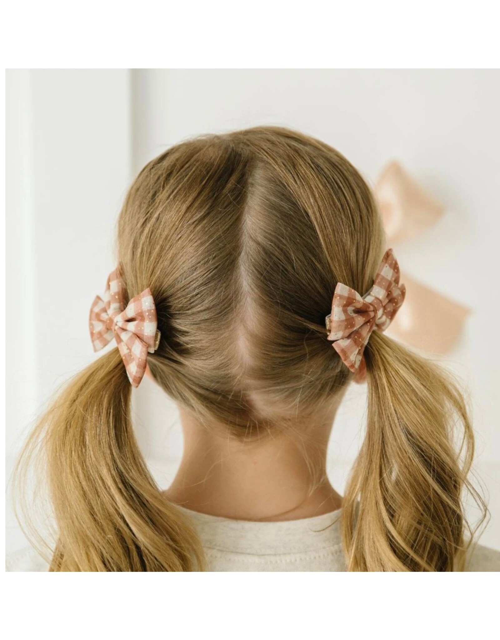 Sweet Wink Sweet Wink- Gingham Printed Tulle Bow Clip Set