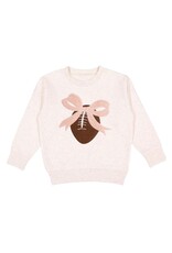 Sweet Wink- Coquette Football Patch Natural Sweatshirt