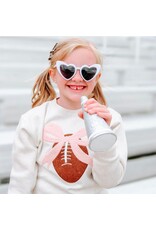 Sweet Wink- Coquette Football Patch Natural Sweatshirt