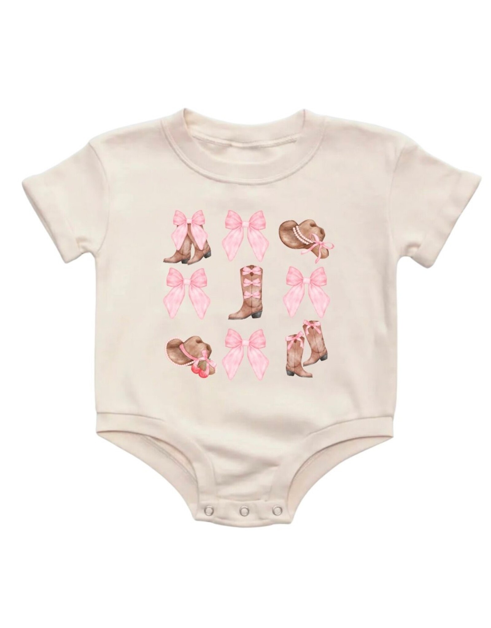 Sweet Wink- Coquette Cowgirl S/S Romper