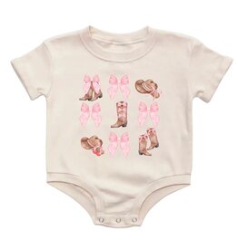Sweet Wink- Coquette Cowgirl S/S Romper
