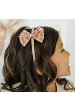 Sweet Wink- Gingham Printed Tulle Bow Headband