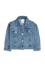 Sweet Wink Sweet Wink- Game Day Football Sequin Patch Denim Jacket