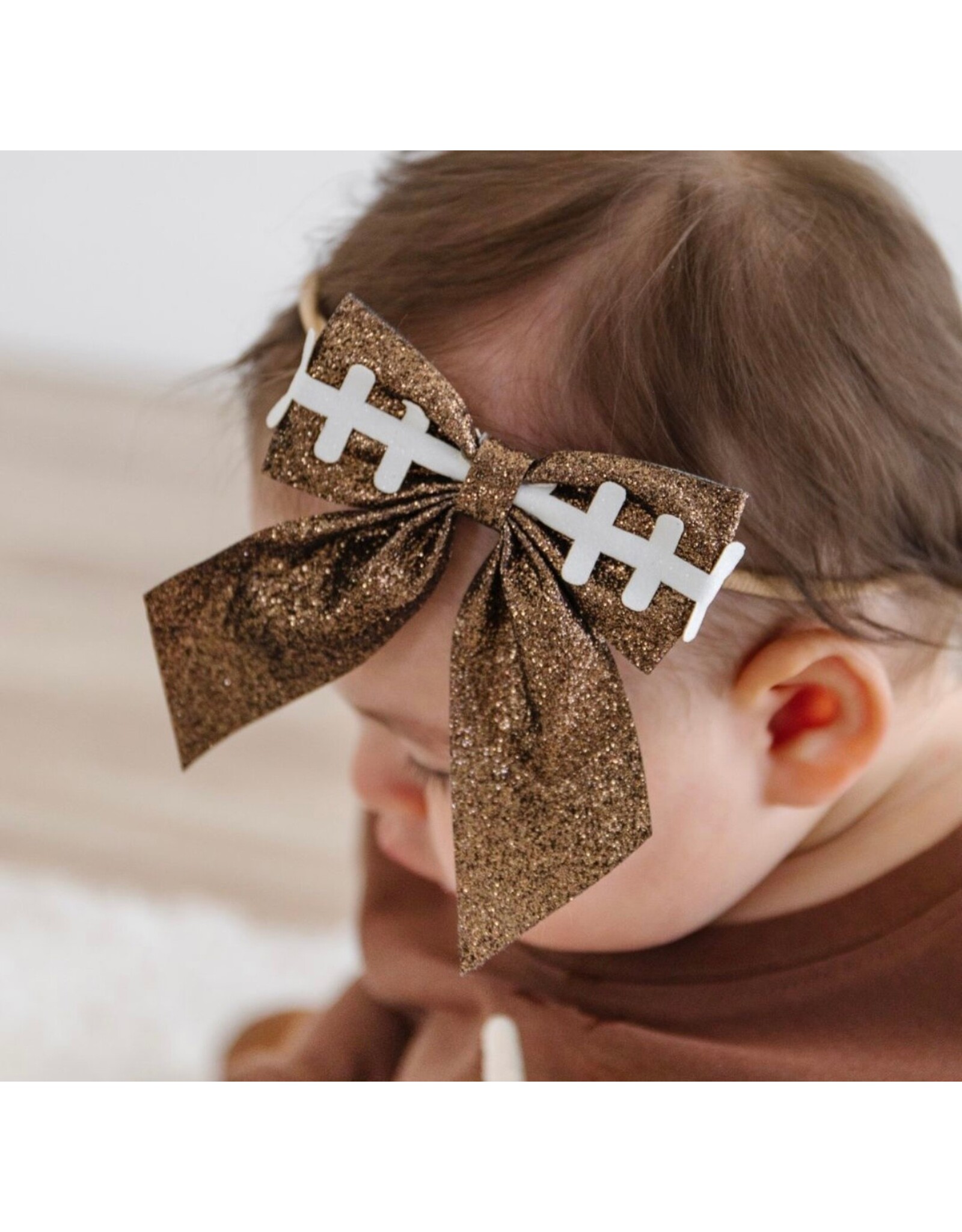 Sweet Wink- Football Bow Baby Headband