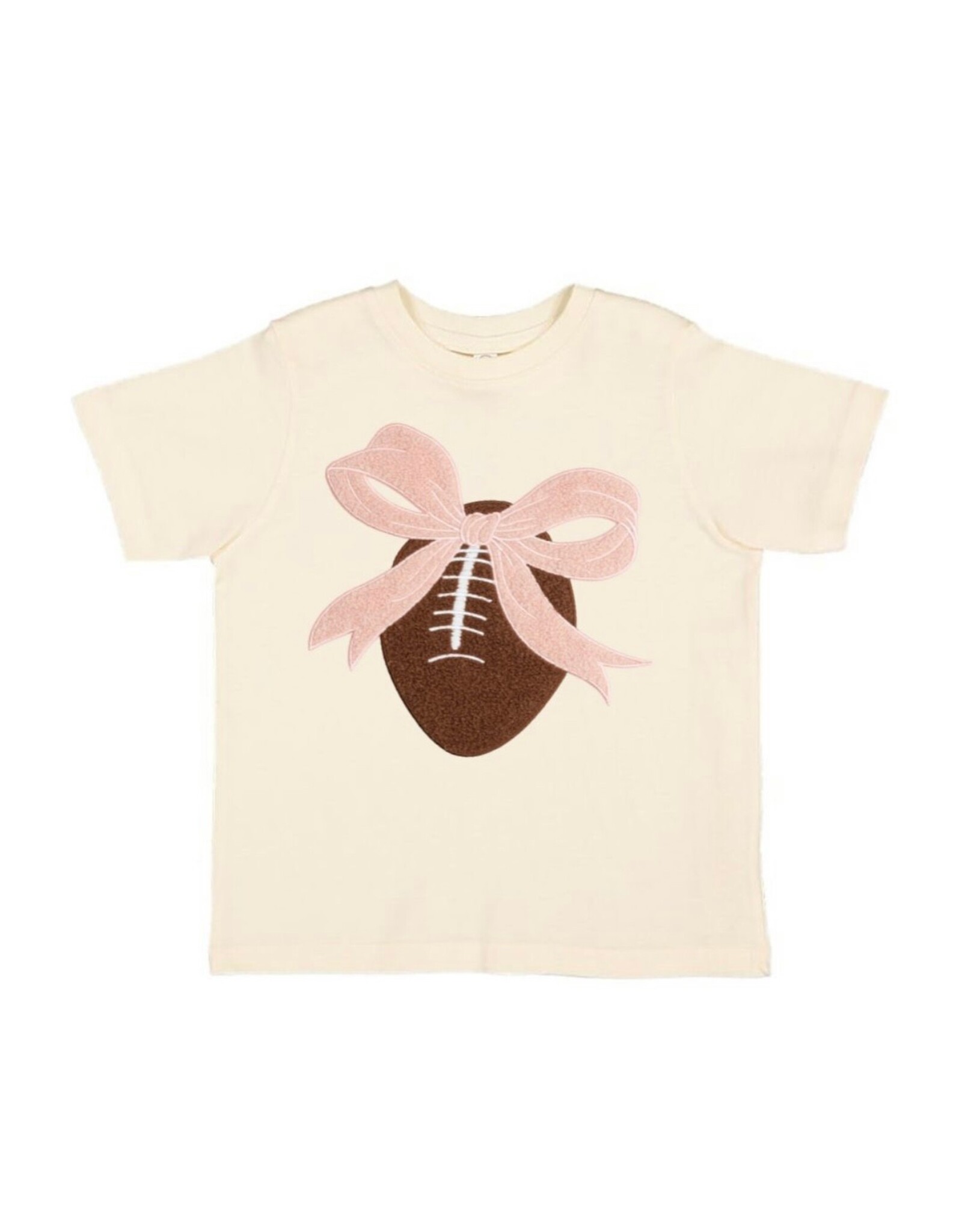 Sweet Wink- Coquette Football Patch S/S Natural TShirt