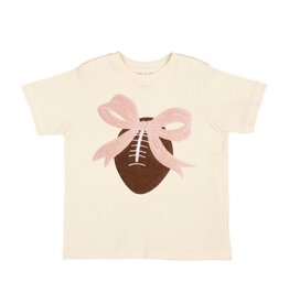 Sweet Wink- Coquette Football Patch S/S Natural TShirt