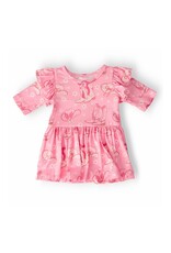 Mila & Rose Mila & Rose- Howdy 3/4 Sleeve Flutter Twirl Bodysuit
