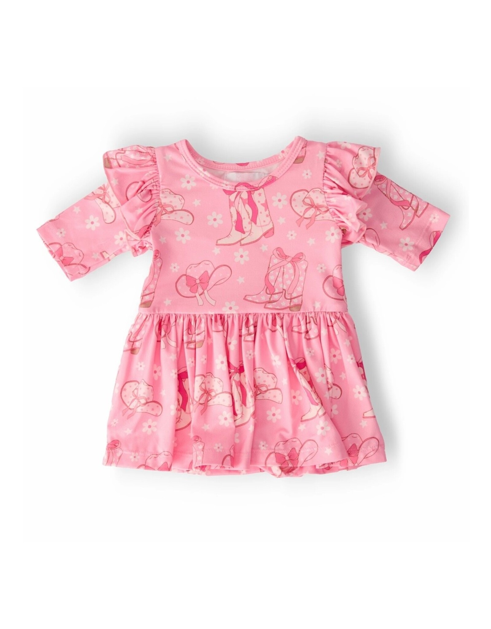 Mila & Rose Mila & Rose- Howdy 3/4 Sleeve Flutter Twirl Bodysuit