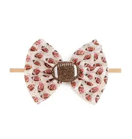 Sweet Wink- Football Cutie Tulle Bow Baby Headband