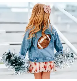 Sweet Wink- Football Cutie Tulle Bow Clip