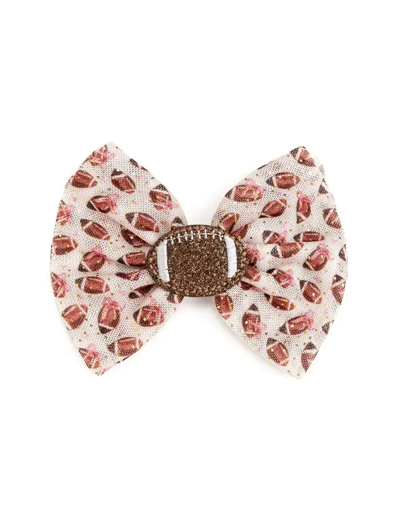 Sweet Wink- Football Cutie Tulle Bow Clip