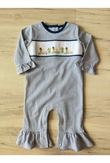 Three Sisters Three Sisters- Mallard Duck Smocked Ruffle Romper