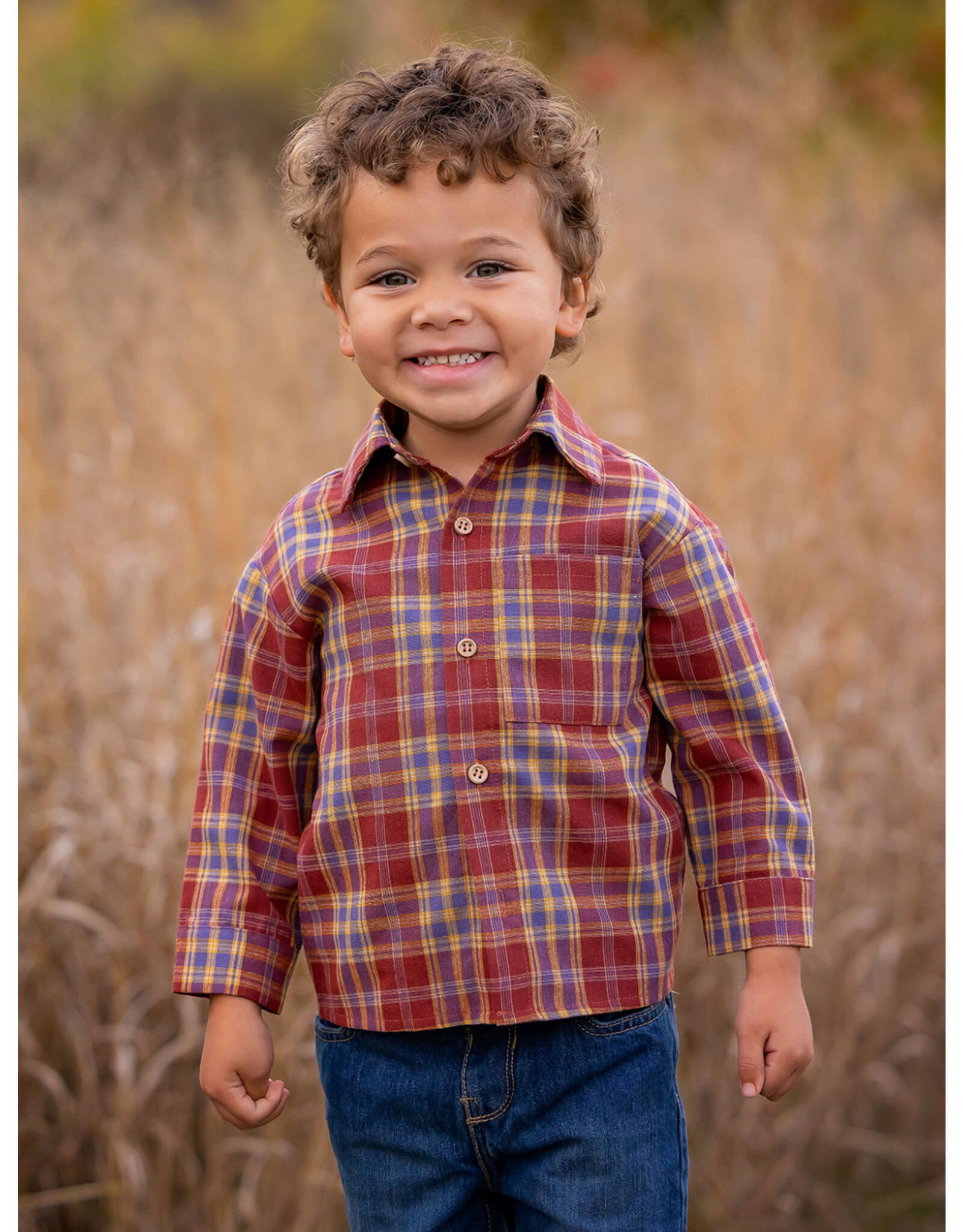 Beckett Bear Beckett & Bear-  Noah Red L/S Button Down Shirt