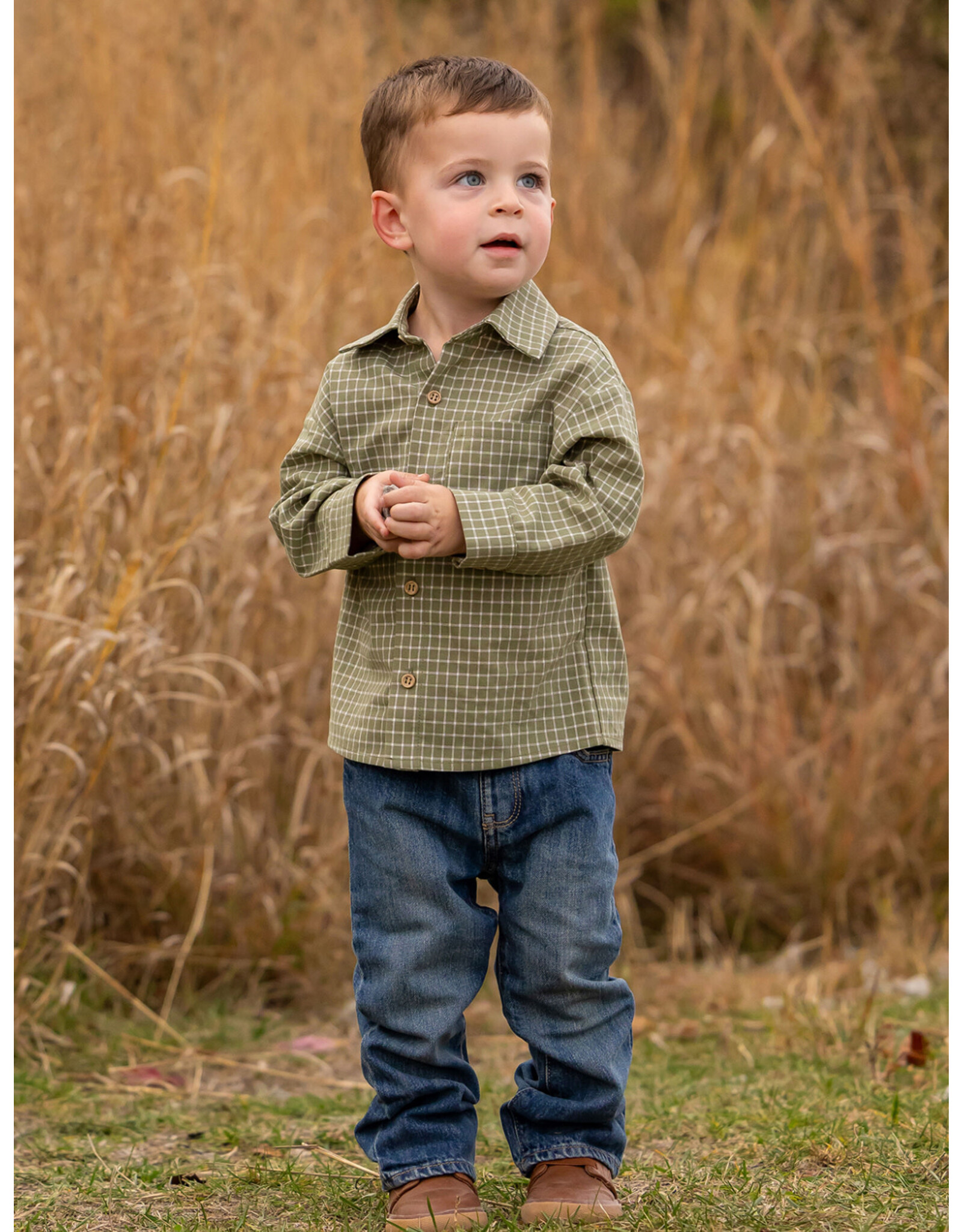 Beckett Bear Beckett & Bear- James Green L/S Button Down Shirt